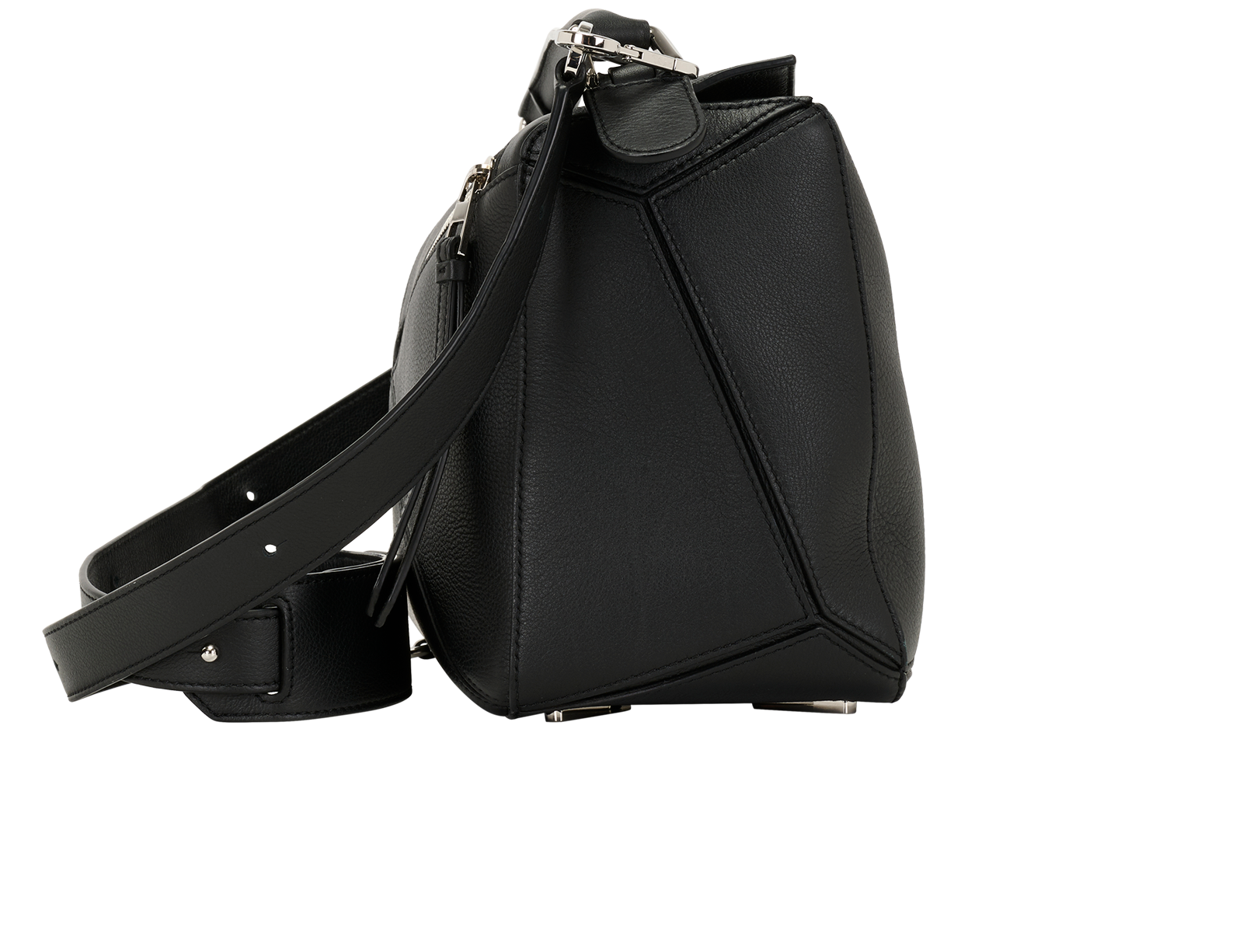 Medium Puzzle, &pound;1,800, Handbags, Black, Leather, Side view